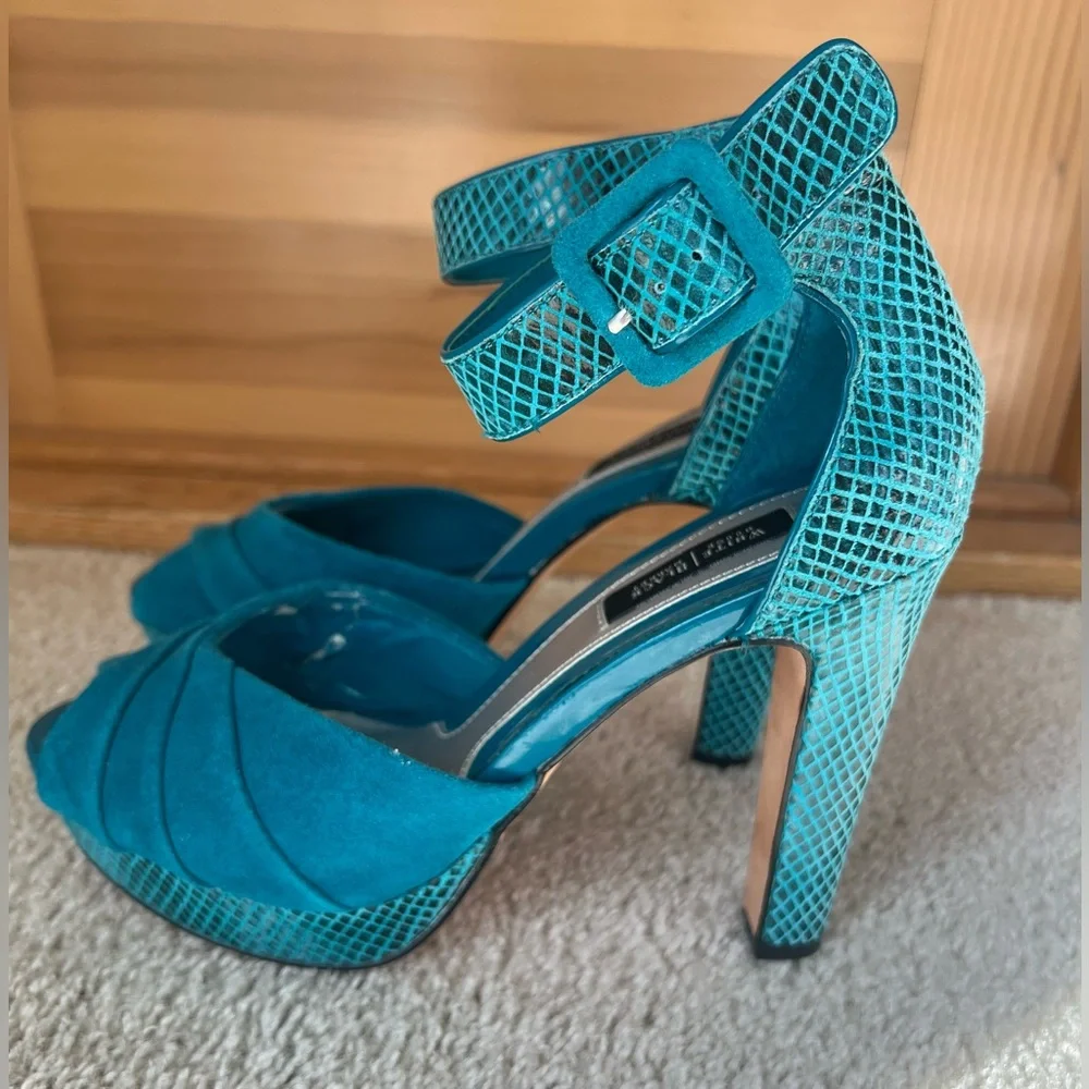 White House Black Market Teal Heels